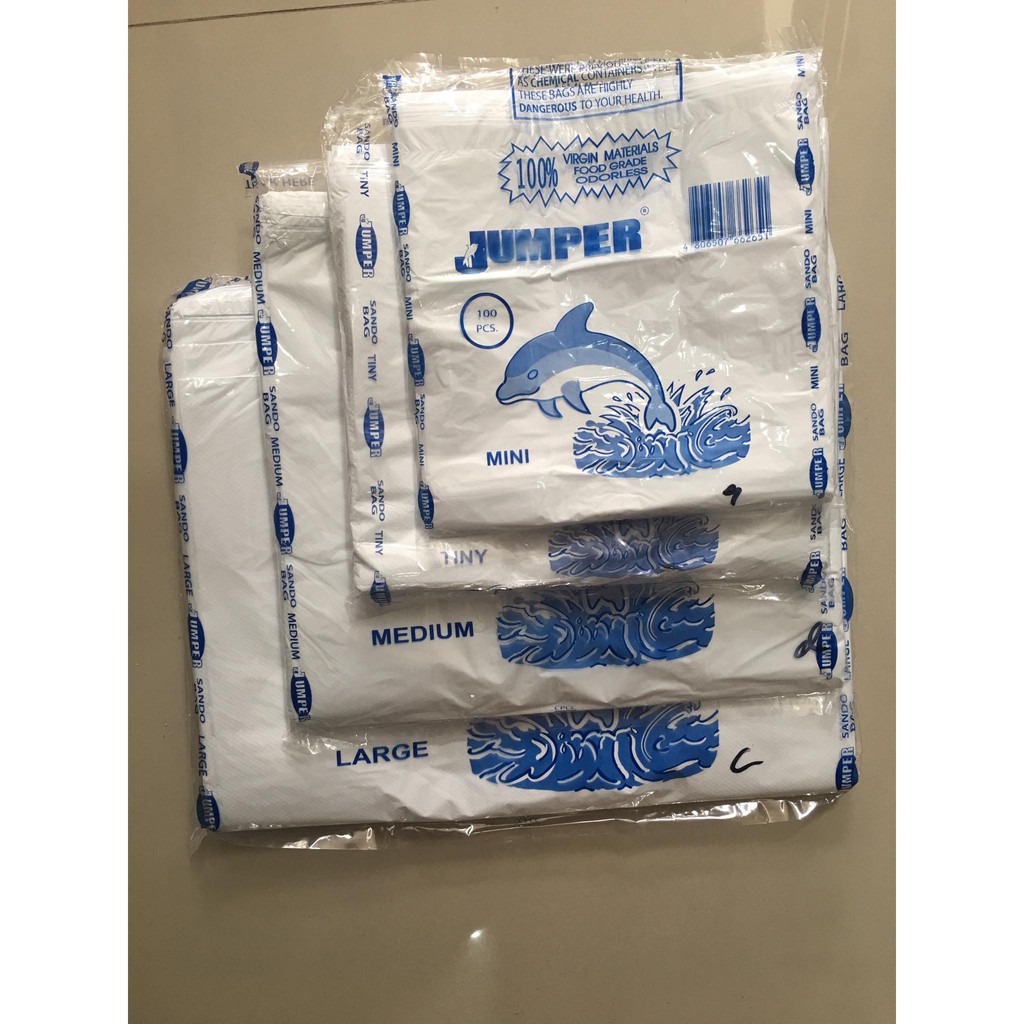Plastic Sando Bags White Clear Jumper (100pcs) Shopee Philippines