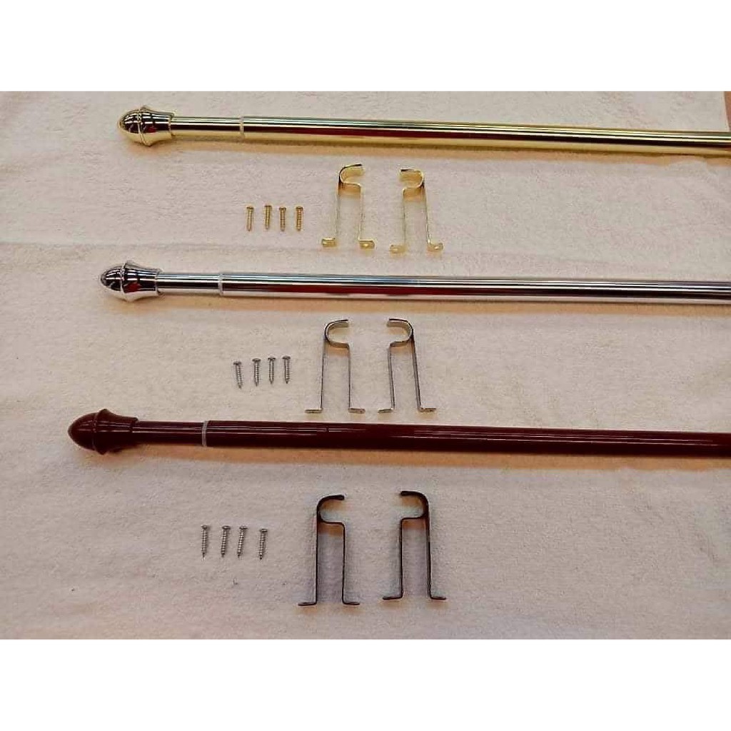 Curtain Rod Gold,Silver,Wooden Thin and Thick Home Living Extendable