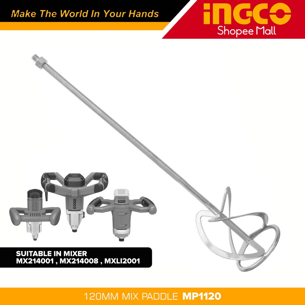 Ingco MP1120 Stirring Mixing Rod Mixer Mix Paddle Only 120mm for