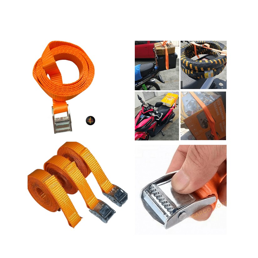 Cargo Rope Cargo Strap 1'' 8feet 2.5m Metal Buckle Ratchet TieDown