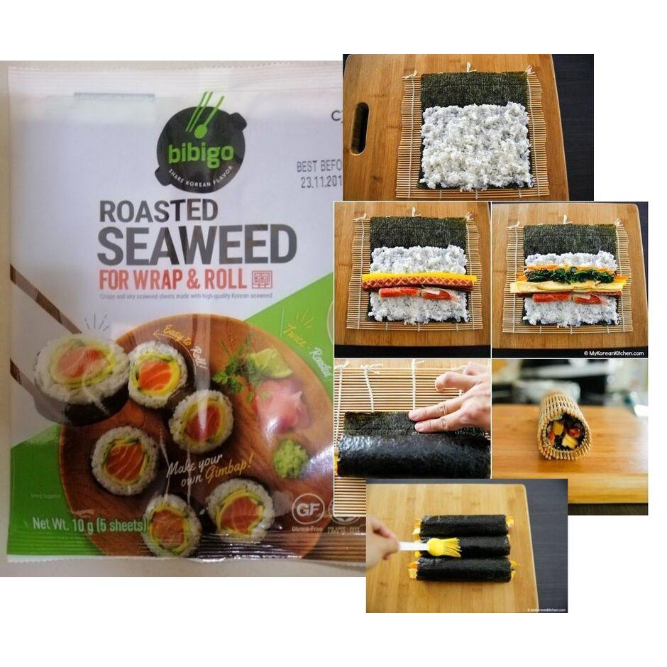 CJ Roasted Seaweeds (wrap & roll) 10g / 5sheets kimbap nori seaweeds
