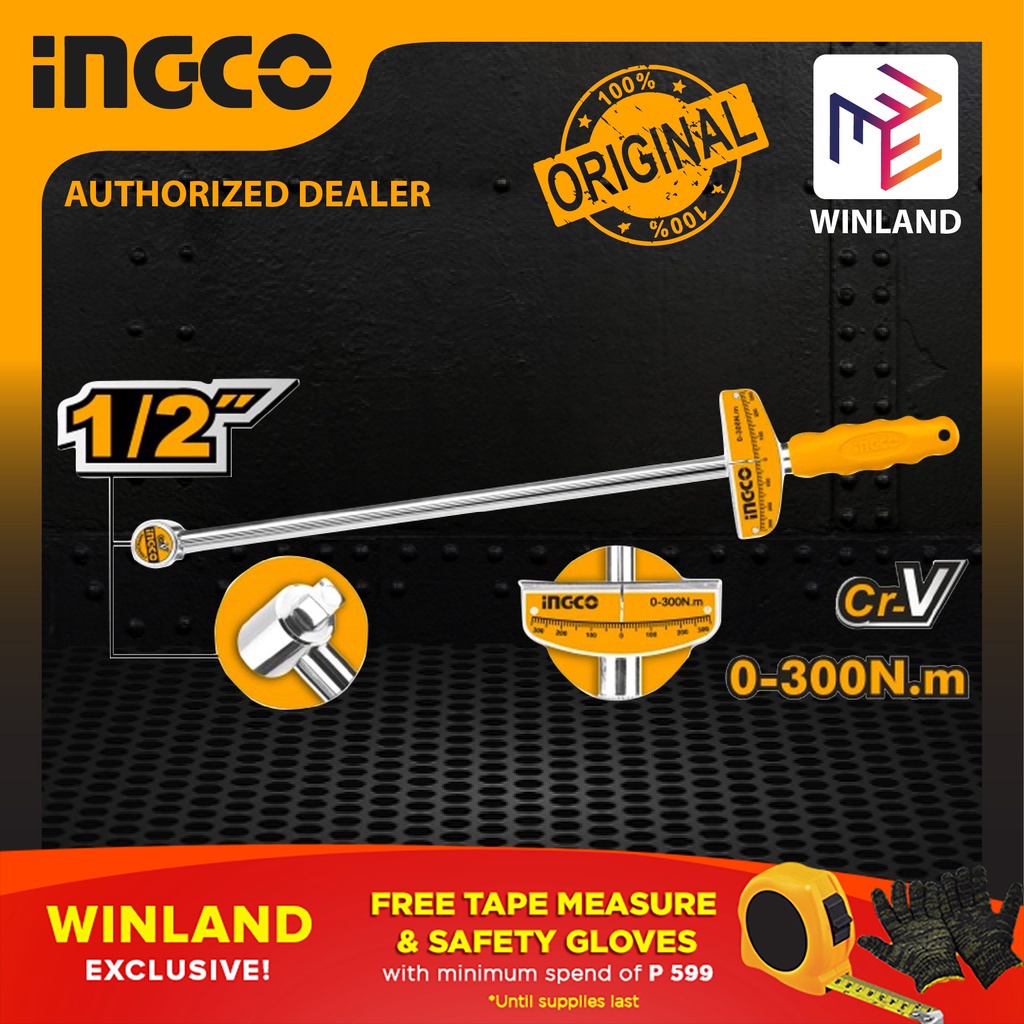 Ingco Original heavy duty CRV Torque Wrench Square Drive 1/2