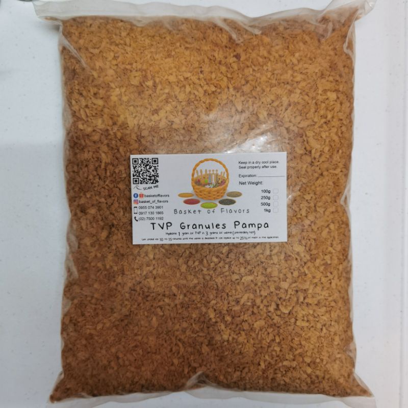 TVP Granules Pampa Meat Extender 100g 250g 500g 1000g 1kg Shopee