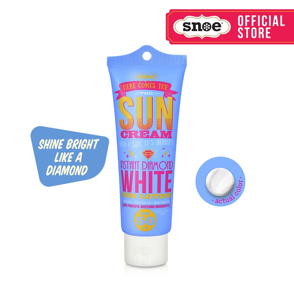 Snoe Beauty Here Comes The Sun Cream Instant Diamond White Sun Lotion