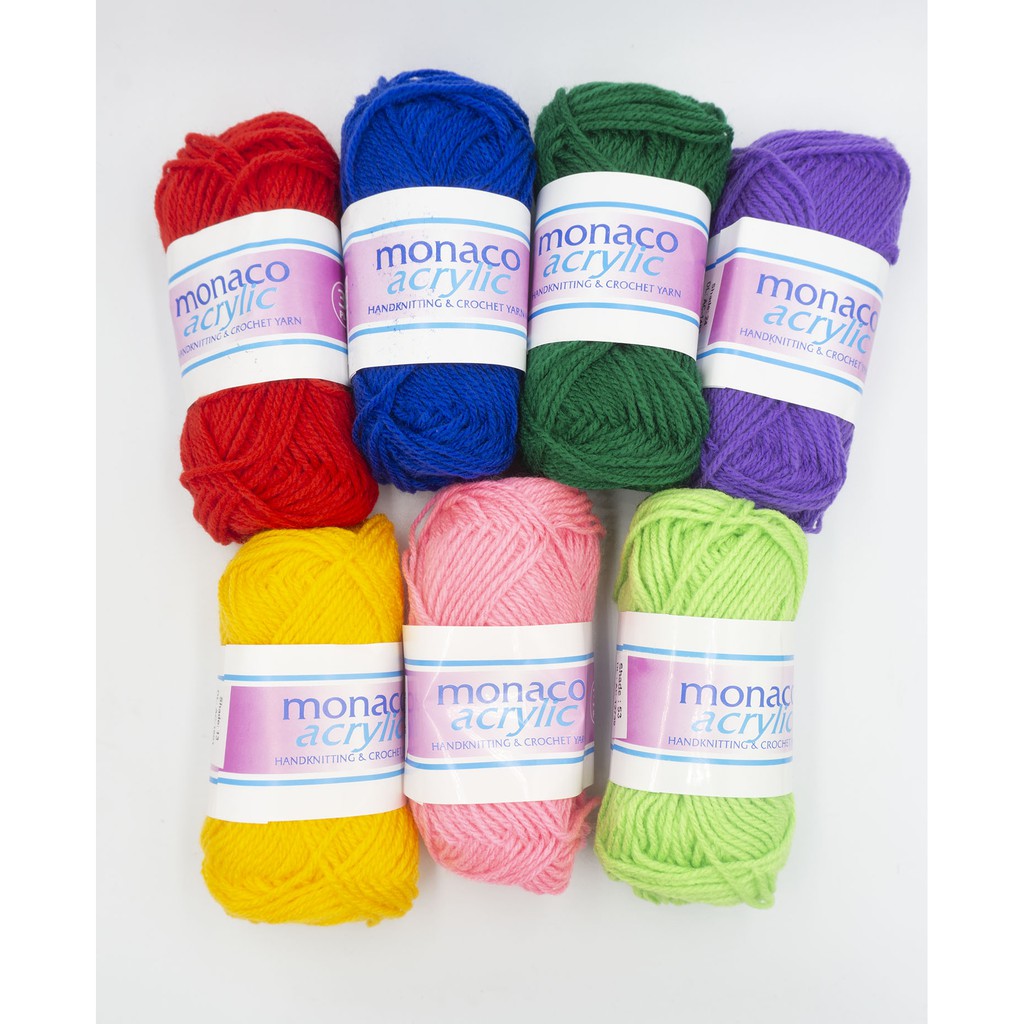 Monaco Acylic Yarn crochet knitting part 1 shades of yellow pink blue Shopee Philippines