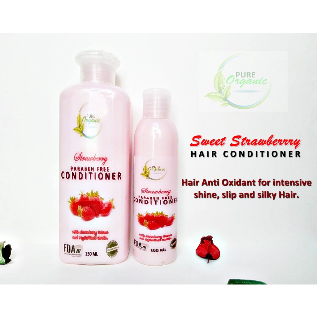 Luxurious Strawberry Hair Conditioner with Keratin by Pure Organic
