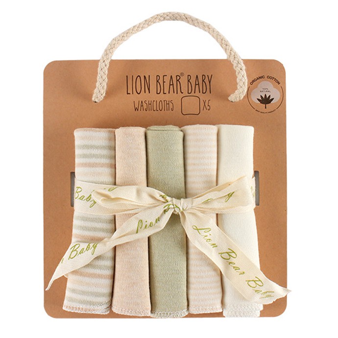 Baby Towel Set 5 Pieces Pack Organic Cotton Baby Saliva Towel Shopee