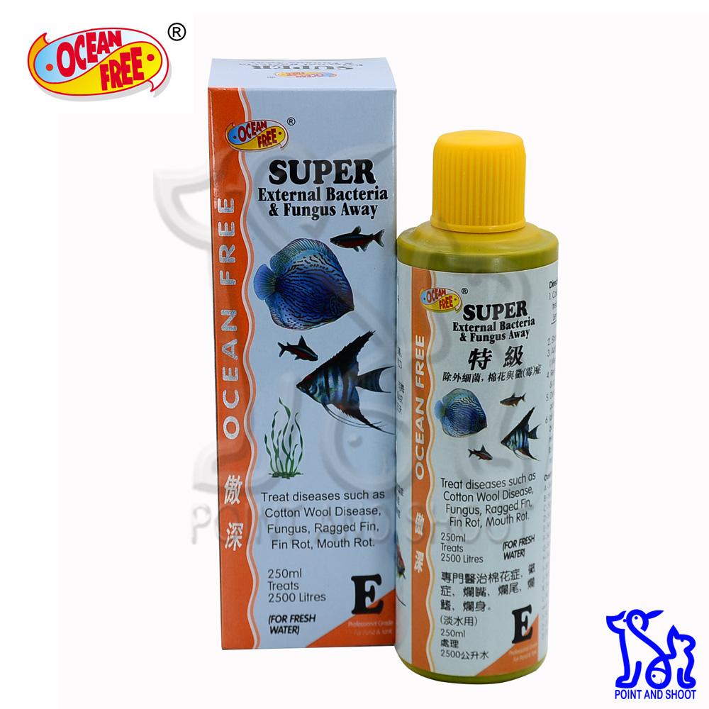 Ocean Free ESuper External Bacteria & Fungus Away Aquarium Fish Medication 250ml Shopee