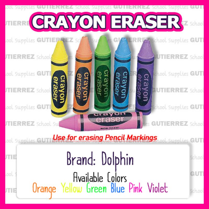 Crayon Pencil Eraser Sold per piece Shopee Philippines