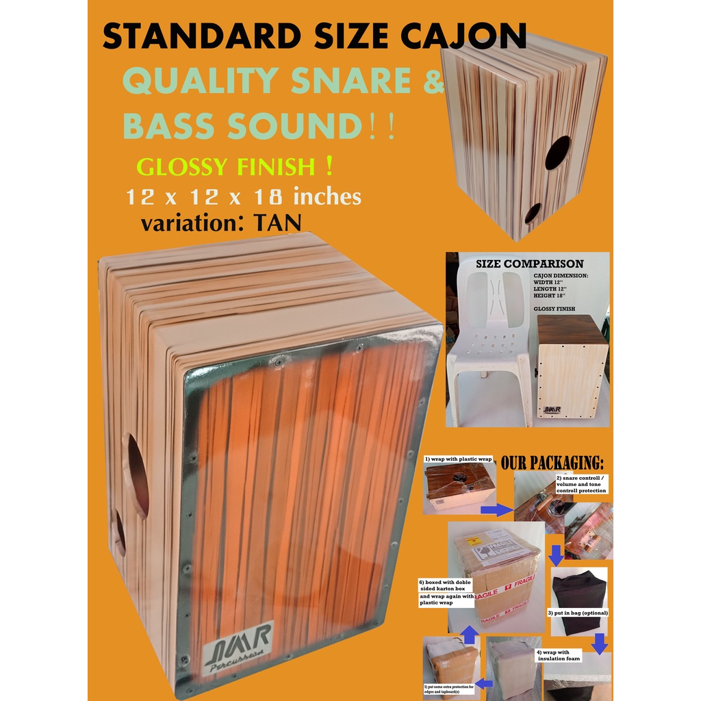 Standard Cajon/beatbox 12x12x18 inches Shopee Philippines