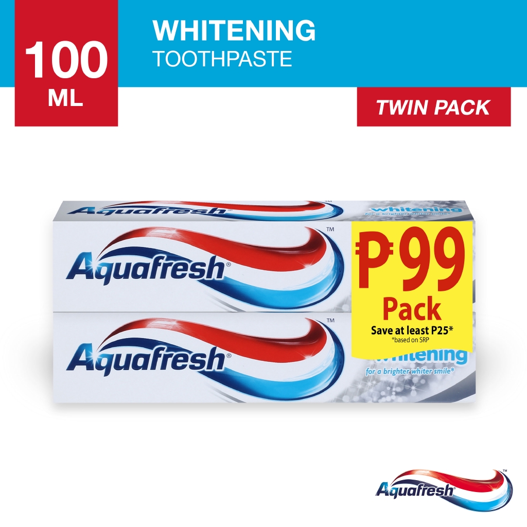 Aquafresh Whitening Toothpaste 100ml [Twin Pack] Shopee Philippines