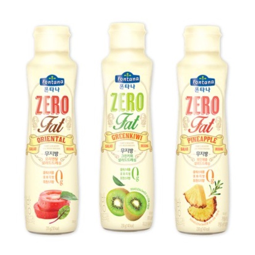 [Fontana] Zero Fat Salad Dressing Oriental/Green Kiwi/Pineapple 230G