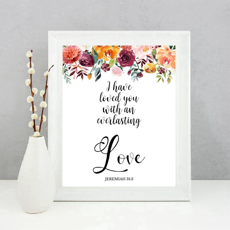 Wall Art Canvas Painting Home Decor Bible Verses Typography Prints