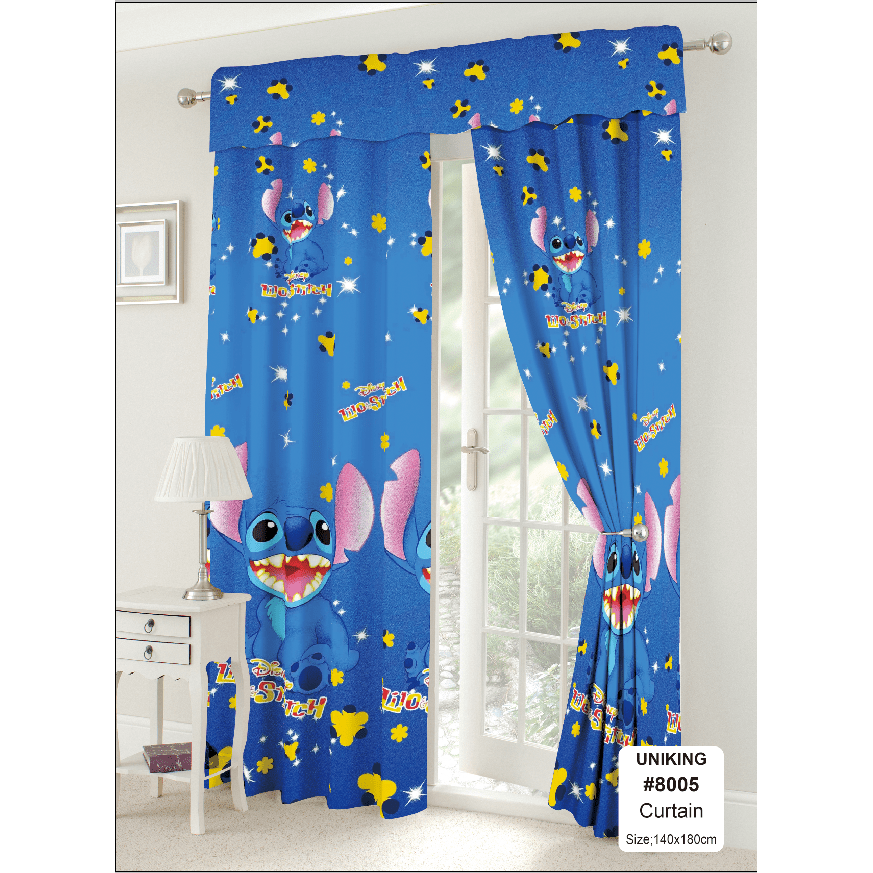 Lilo Stitch Curtain Sale for Window Bedroom Cartoon Home Decorating