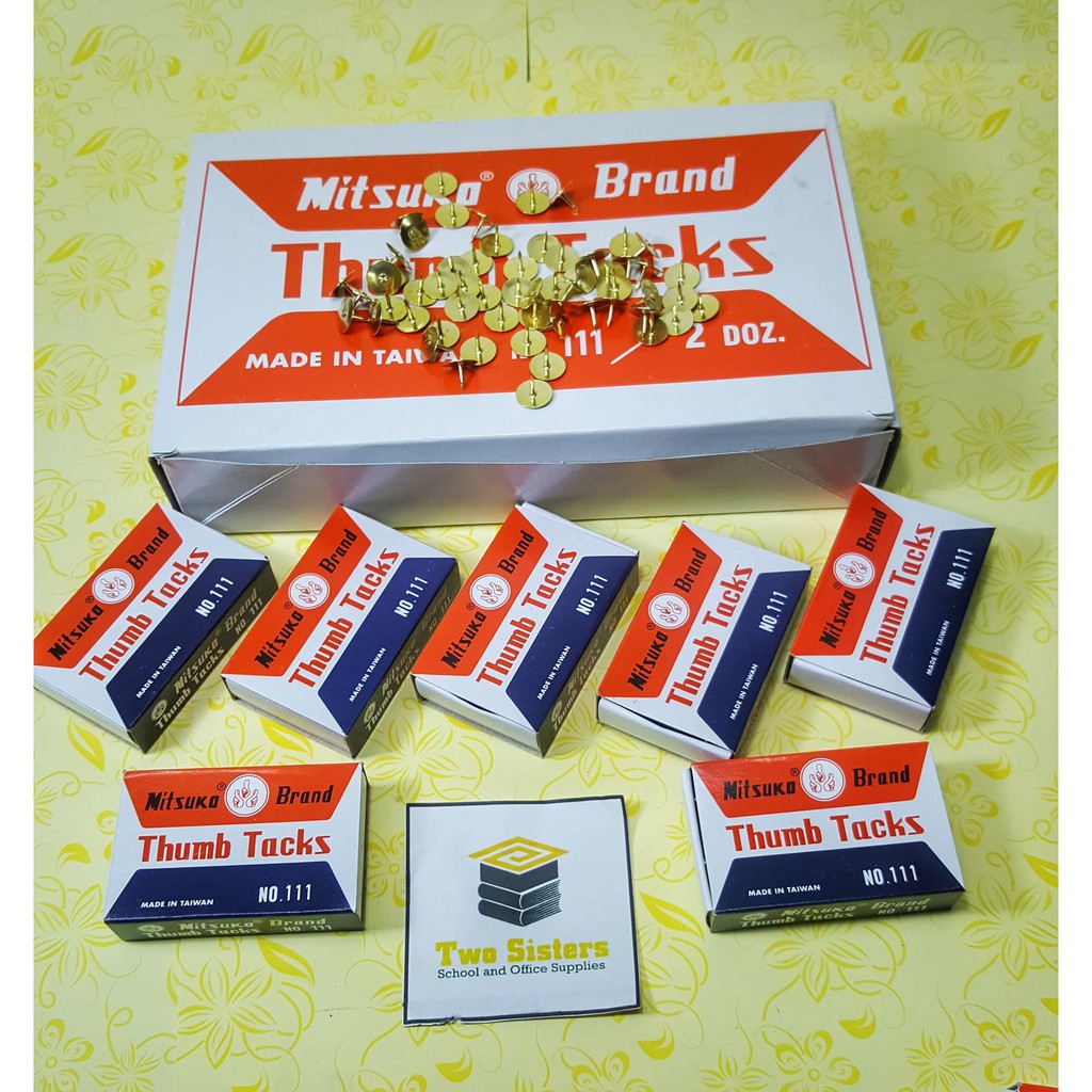 TS Thumbtacks gold steel sold per box Shopee Philippines