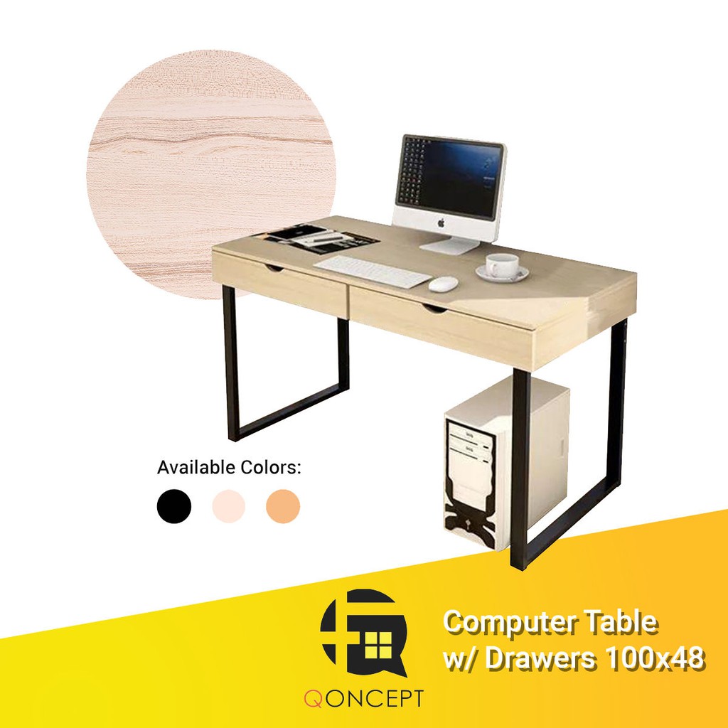 Qoncept Furniture VICTORIA Computer Table / Home Office Minimalist Desk