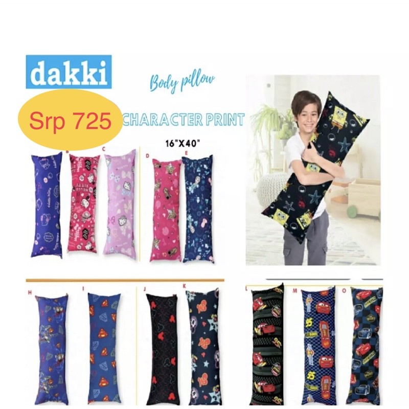 16x40 Dakki BODY pillow assorted character print. Shopee Philippines