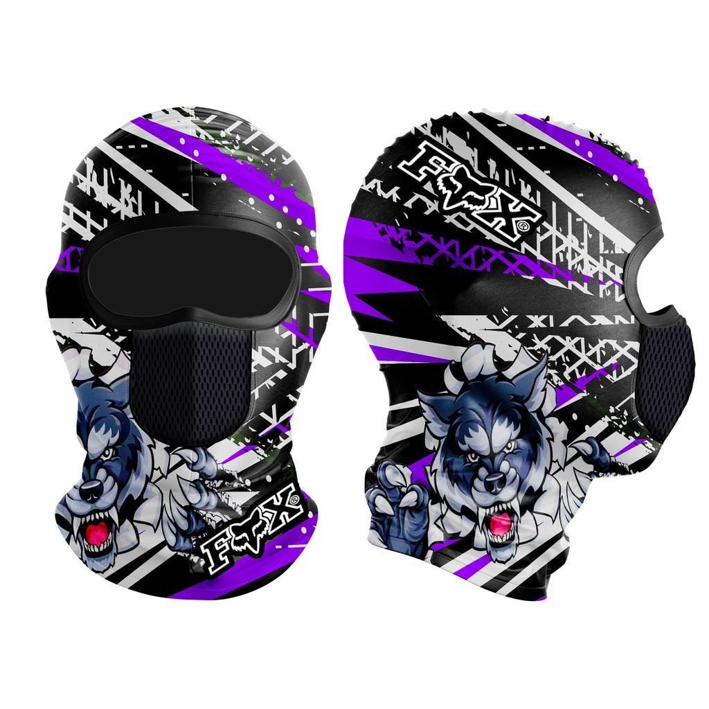 FOX BF01 RACING INSPIRED W/ FOAM MOTOR RIDING BALACLAVA full sublimation motor riding gear/full