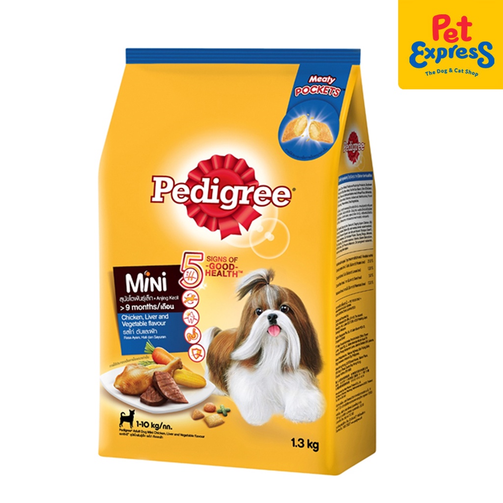 Pedigree Adult Mini Chicken Liver and Vegetables Dry Dog Food 1.3kg