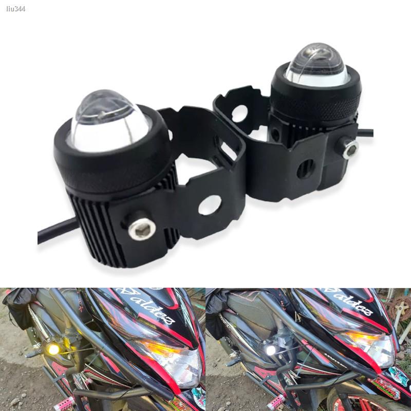 20W 1Pair Mini Motorcycle Driving Light LED V5 White Yellow Double