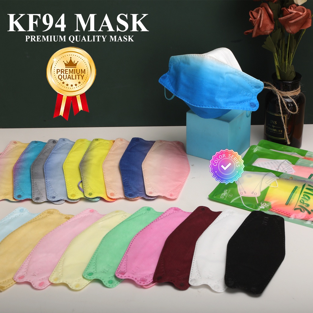 Mask KF94 Face Mask Lvta Air Fresh Mint Flavor 4 Layer Nonwoven 3D