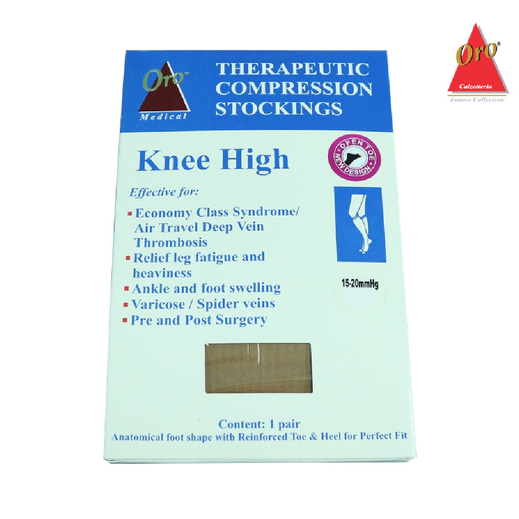ORO Therapeutic Compression Knee High Stockings 2030mmHg (Prescription