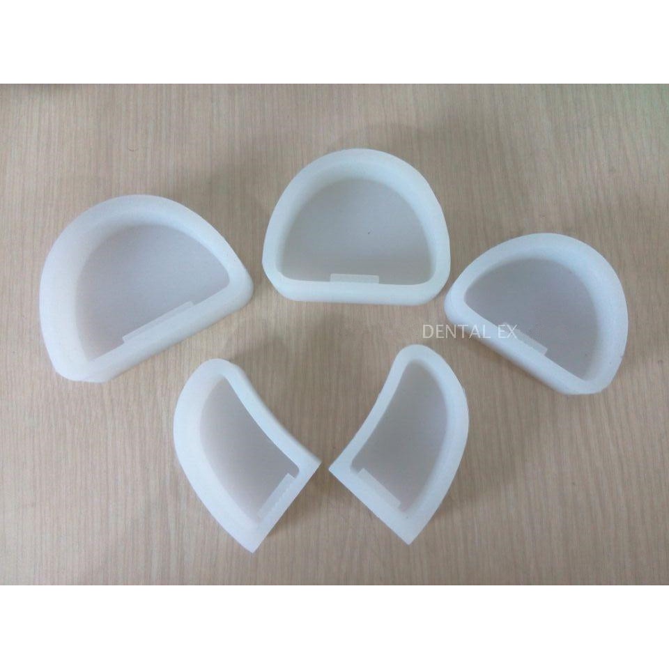 5Pcs/set Dental Lab Silicone Rubber Base Moulds Plaster Gypsum Carving