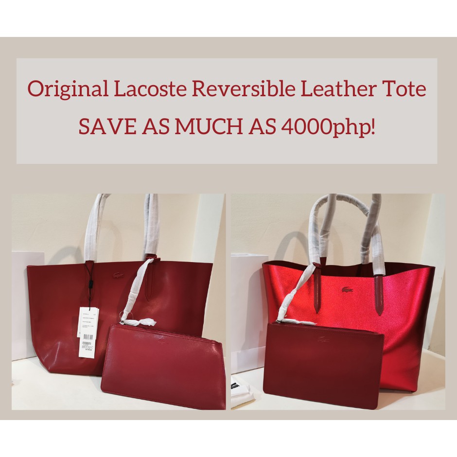 Authentic Lacoste Reversible Bags Shopee Philippines
