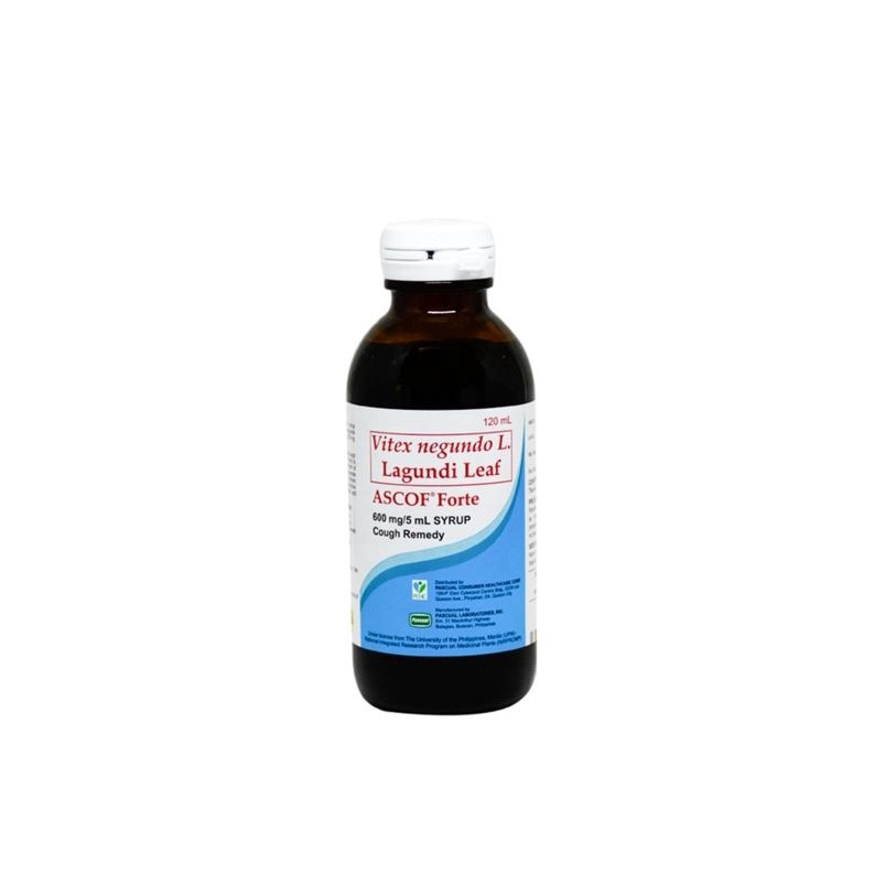 ASCOF Lagundi for Adults 600mg/5mL SugarFree Syrup 120mL Bottle