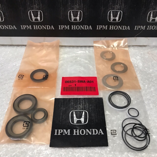 Black Power Steering Rack Pinion Seal Kit 06531SWAA01 for Honda CRV