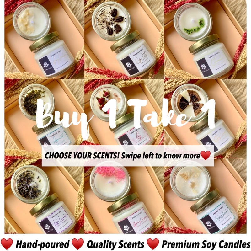 BUY 1 TAKE 1 of Your Choice E&B Scented Soy Candle (120ml) Relaxing