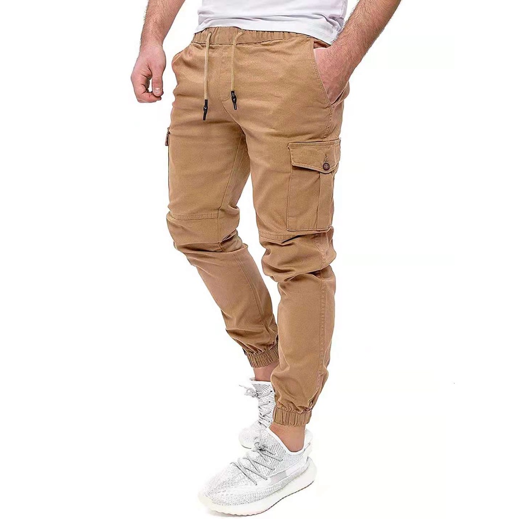 six pocket cargo pants jogger pants for men's Shopee Philippines