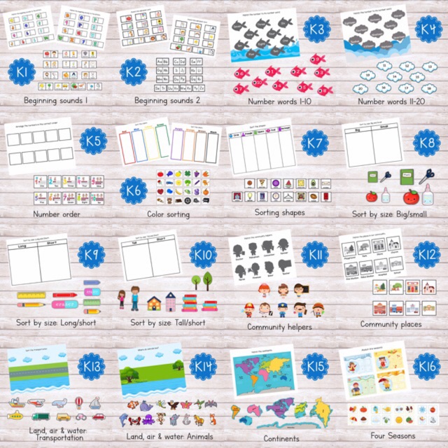 KINDERGARTEN LEARNING MATS (Busy/Quiet Mats) Shopee Philippines