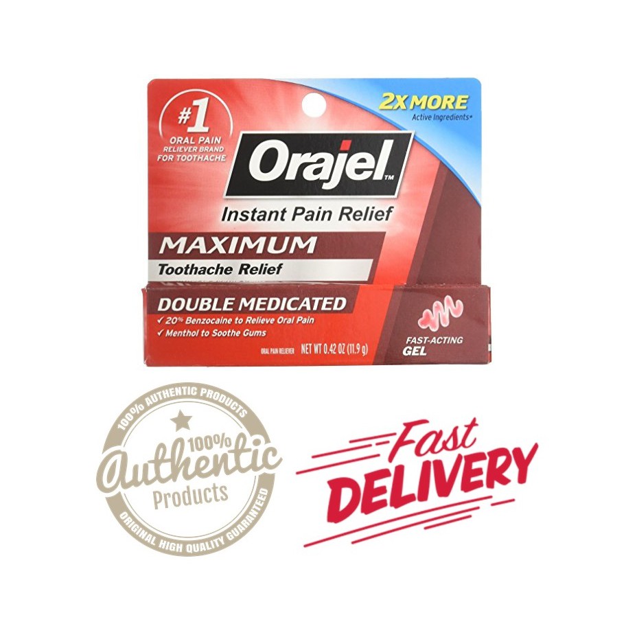 Orajel Maximum Strength Gel Oral Pain Toothache Reliever Exp 92019
