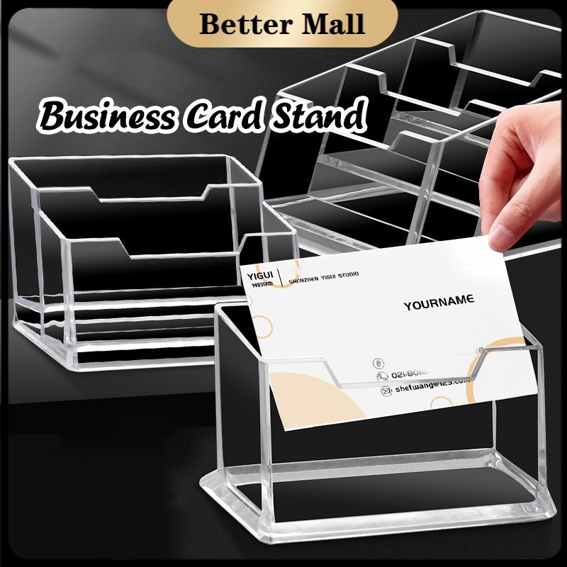 Business Card Stand Name Card Case Transparent Business Card Holder