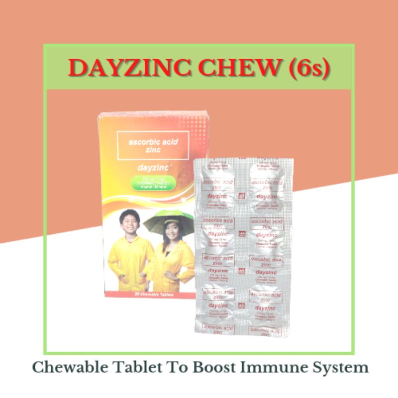 Dayzinc Chewable Tablet Sold Per 6 Pieces Shopee Philippines
