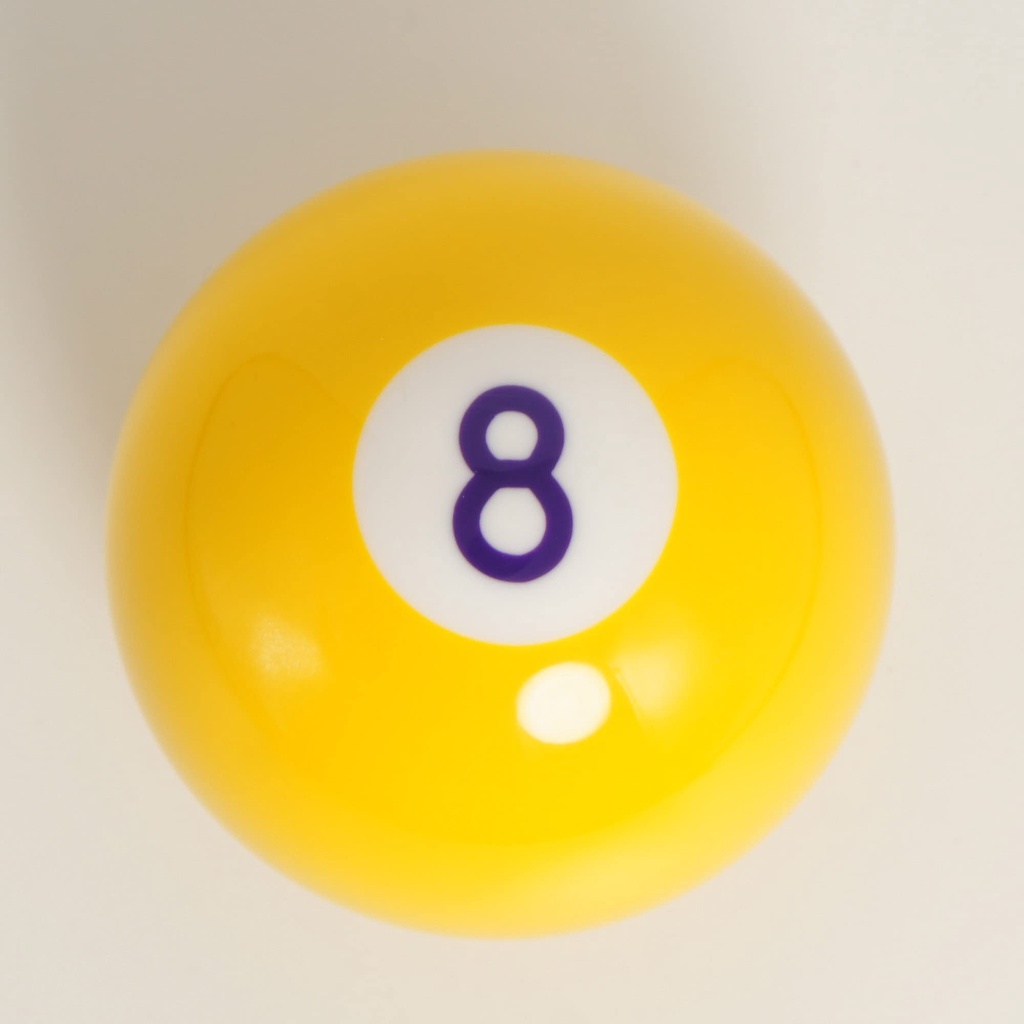 No.8 Yellow and Purple ,Billiard Round Shift Knob,Manual Gear Shift