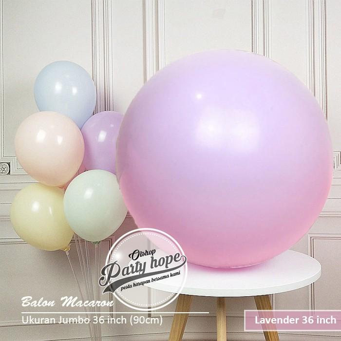 Macaron Jumbo Lavender Latex Balloons / Pastel Decoration Macarons 36