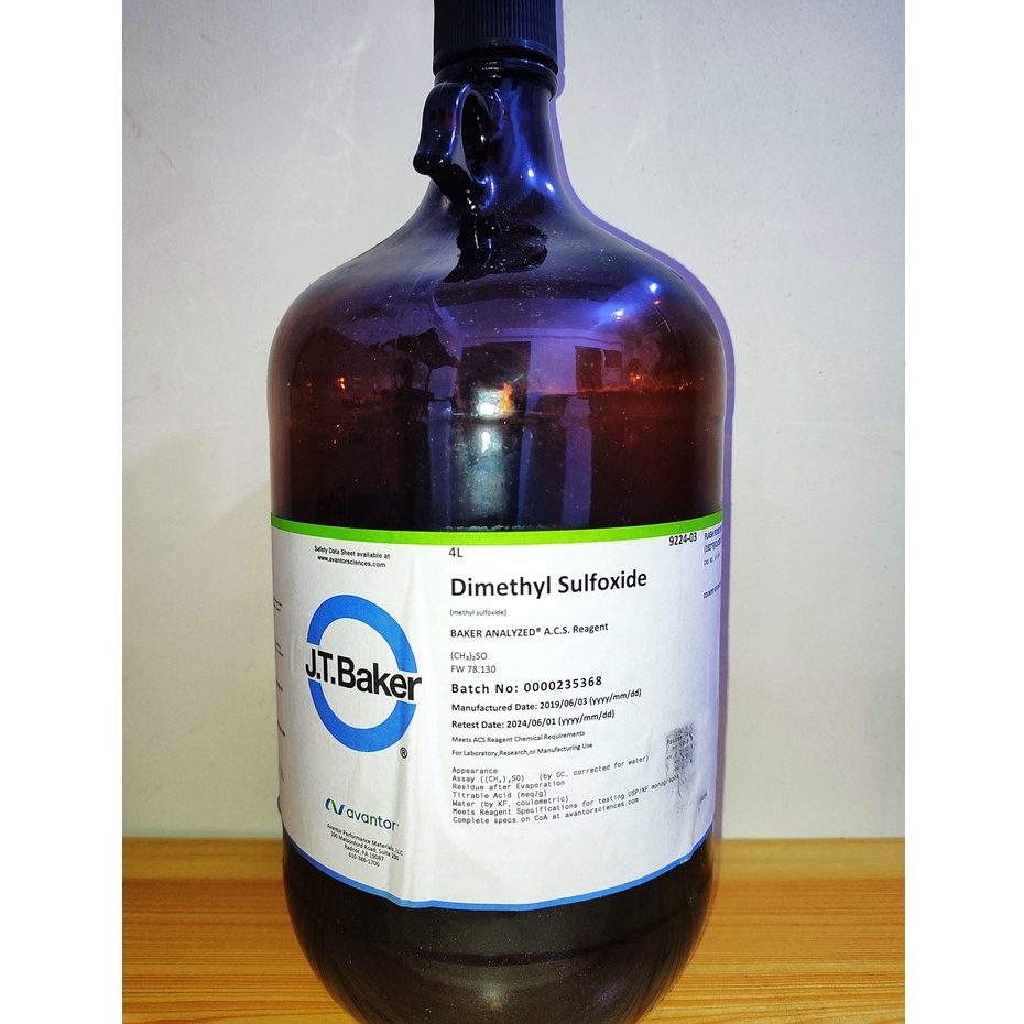 DMSO AR Laboratory Analytical Reagent Pharma USP Grade 4L Shopee