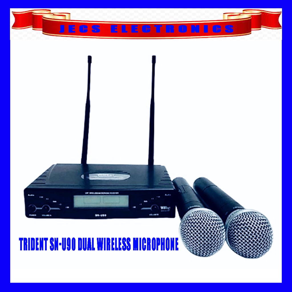TRIDENT SNU90 DUAL WIRELESS MICROPHONE Shopee Philippines