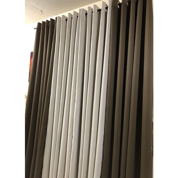 3ft10ft 1PC FULL BLACKOUT CURTAINS (DRIFTWOOD & BEIGE) Shopee
