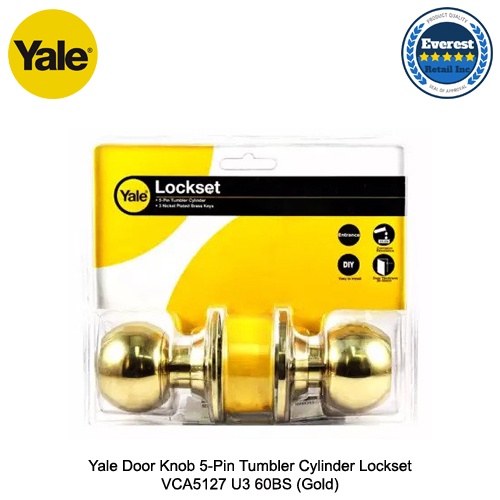 Yale Door Knob Lock Set (Silver, Brass, Gold) Shopee Philippines