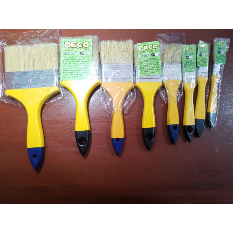 Deco Paint Brush. 1/2', 3/4, 1, 11/2, 2, 21/2, 3, 4inch. Stranded and