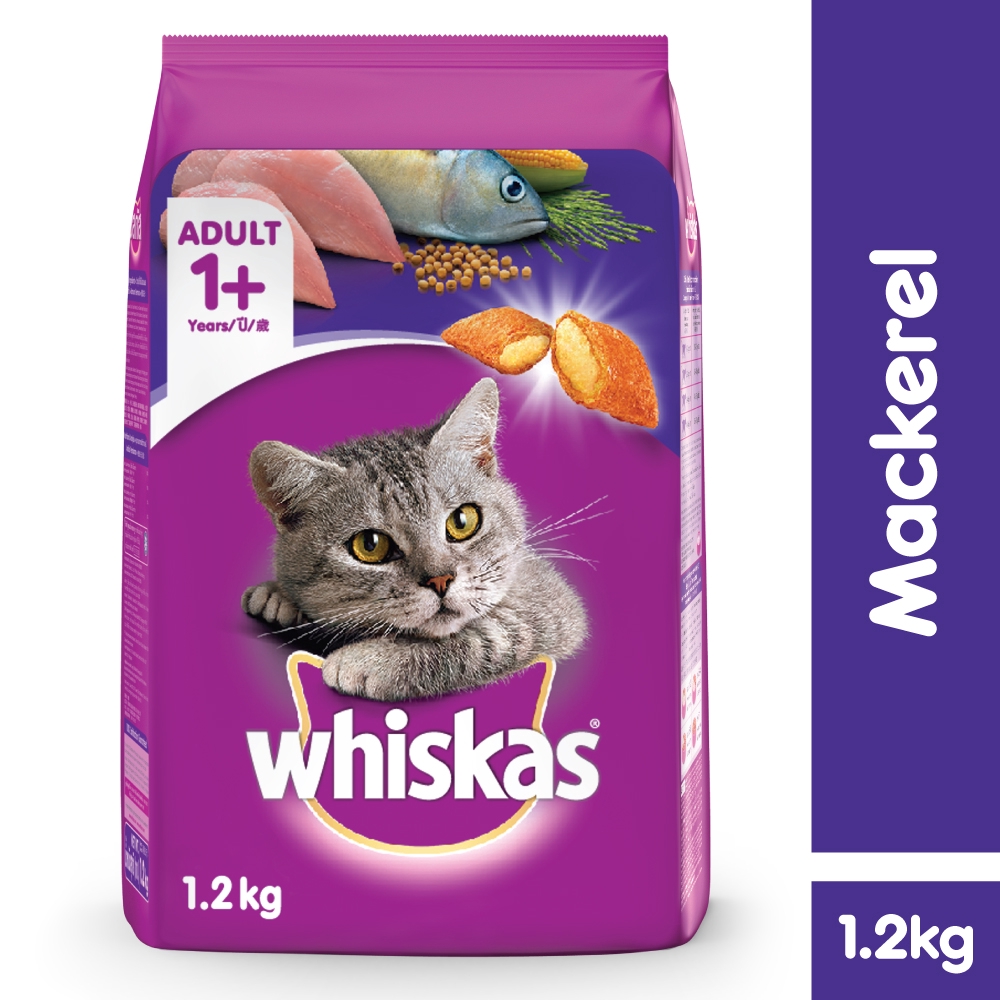 Whiskas Adult Mackerel Flavor Dry Cat Food (1.2kg) Shopee Philippines