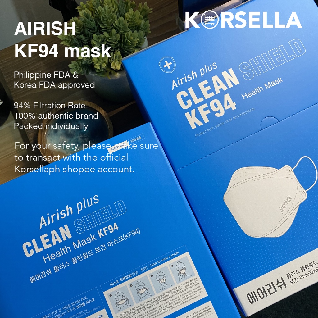 25 pcs Airish Plus KF94 White Mask (Adultsize) Shopee Philippines
