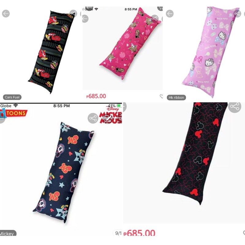 Dakki BODY PILLOW Assorted Character print 16"x40" Shopee Philippines