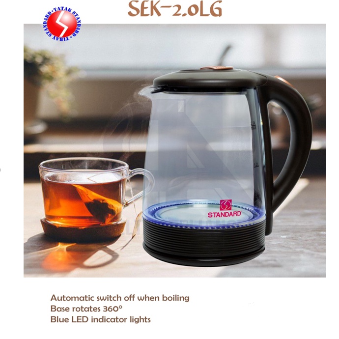 Standard Electric Kettle (Glass) SEK 2.0L Original Standard Electric