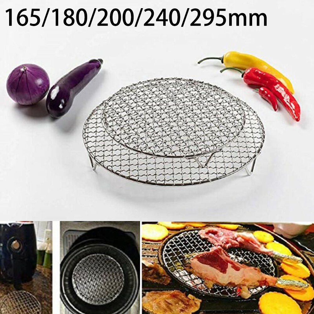 Stainless Steel Baking Cooling Rack Round Wire Grilling Rack Steaming