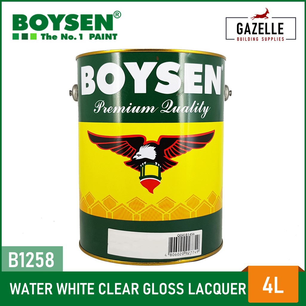 Boysen Water White Clear Gloss Lacquer B1258 4L Shopee Philippines