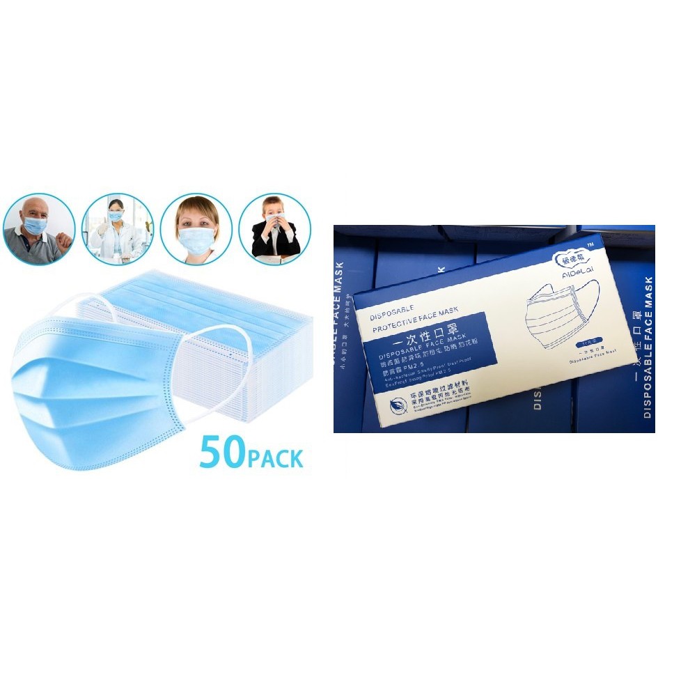3 Ply Medical Grade Surgical Face Mask 50 Pcs Per Pack With Box Aidelai